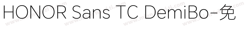 HONOR Sans TC DemiBo字体转换